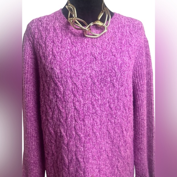 brand: Appleseed's, size M, knitted sweater, pink color. - Picture 2 of 9